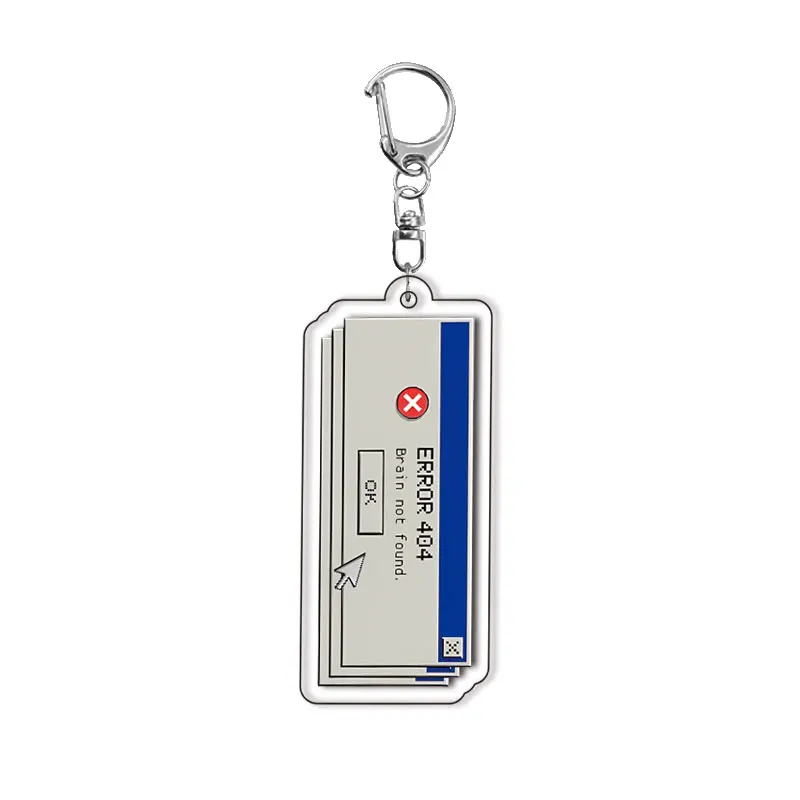 WINDOWS Istruzioni per computer Portachiavi Portachiavi Anello per accessori Borsa Portachiavi con ciondolo a forma di cartone animato Gioielli Ventole Amici Regali - immagine 3