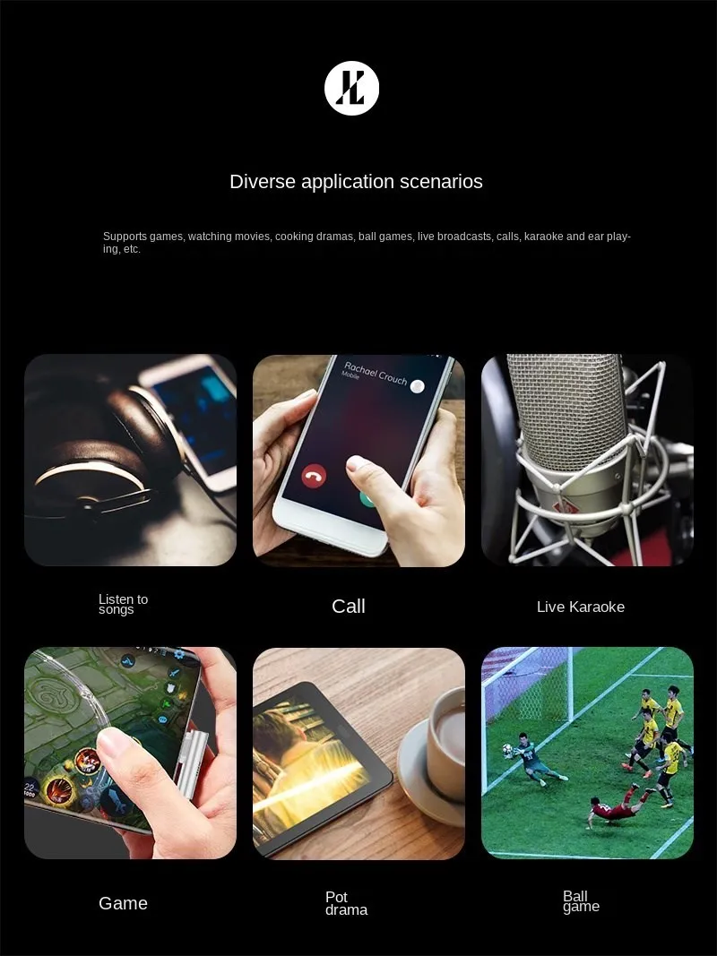 JCALLY SP7 New Upgraded 3-in-1 Digital Audio Adapter Portable DAC &amp; Amplifier description image 5