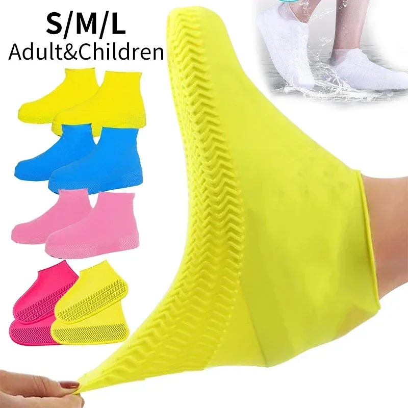 Waterproof Silicone Anti-Slip Shoe Covers For Outdoor Rainy Day