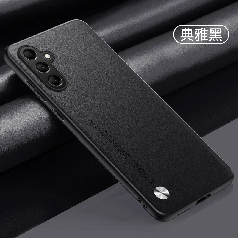 Plain PU Leather Matte Case | Ultra-Thin Shockproof Bumper Cover | Silicone Soft Frame