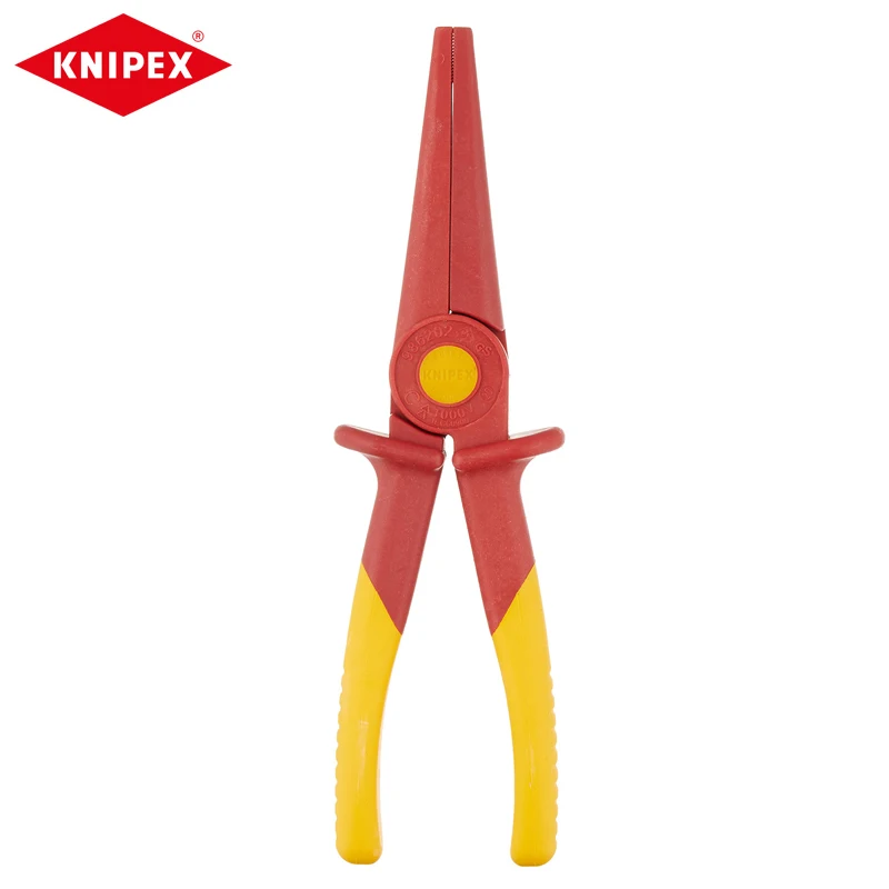 KNIPEX Tools 98 62 02 Flat Nose Plastic Pliers 1000V Insulated Snipe