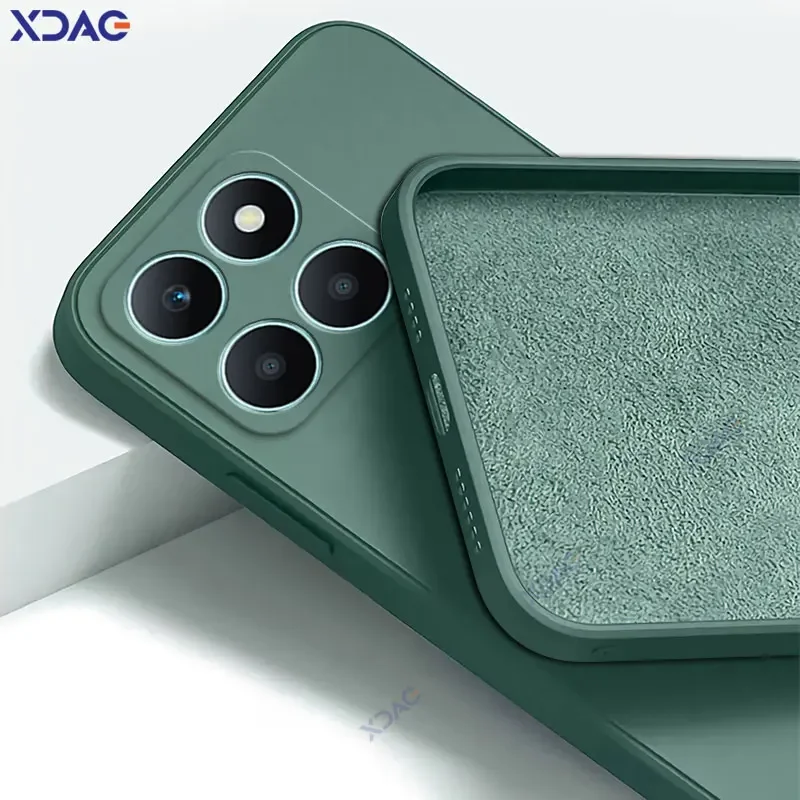Premium Dual Layer Protective Case - Luxury Soft Square Liquid Silicone Armor, Full Camera Coverage
