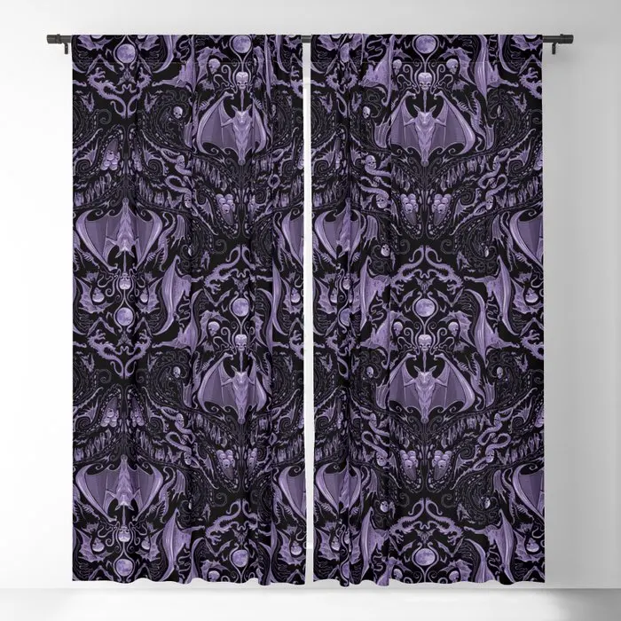 

Bats And Beasts - ROYAL PURPLE Blackout Curtains 3D Print Window Curtains For Bedroom Living Room Decor Window Treatments