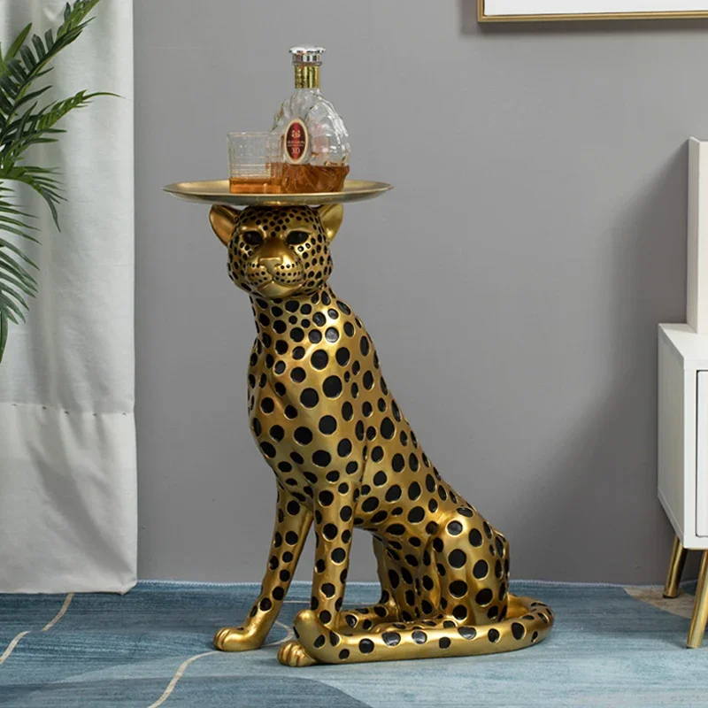 Large Landing Leopard Living Room Decoration Home Decoration High-end Light Luxury Tray Gift Furniture Sculpture 2