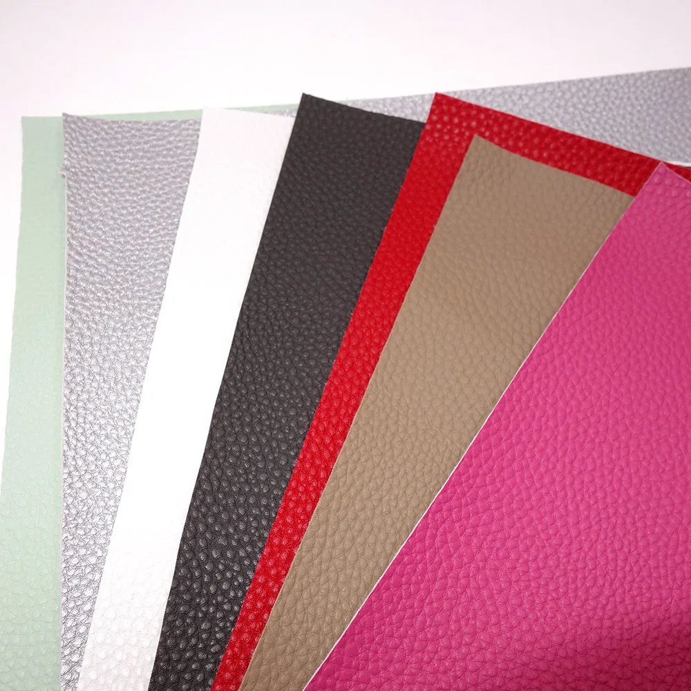 Pu Synthetic Leather 0.9MM Thickened Lychee Road Faux Leather Fabric DIY Handmade Sew Clothes Accessories Supplies leather fabric