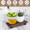 Wood Pedestal Stand Anti-Slip Riser Soap Tray Farmhouse Wooden Vintage Kitchen Bathroom Counter Decor Sink Tray Candle Plant 2