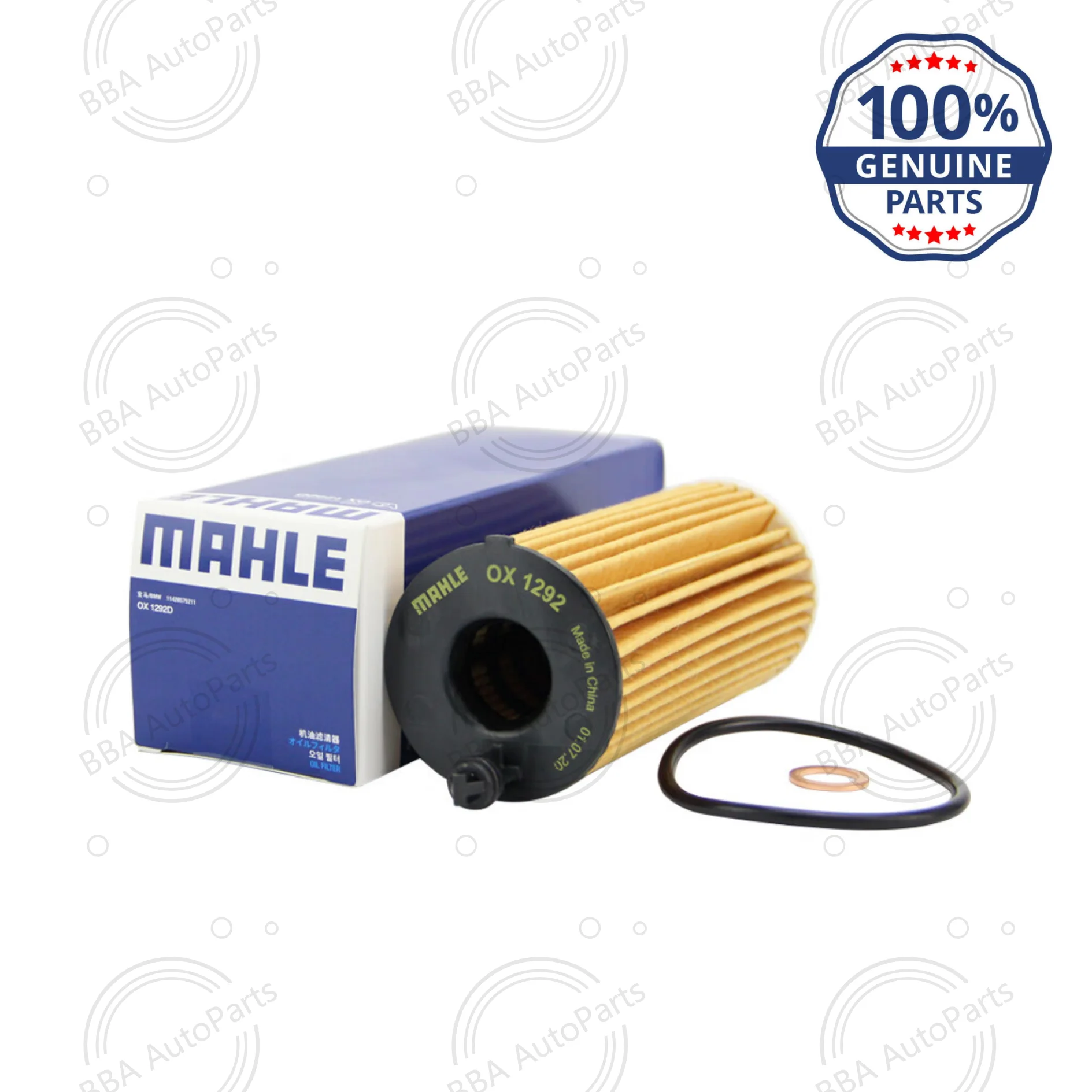 Mahle oil filter OX1292/1D OX813/2D For BMW 118i 120i 125i 218i 220i 225i 318i 320i 325Li 330i with OE 11428575211