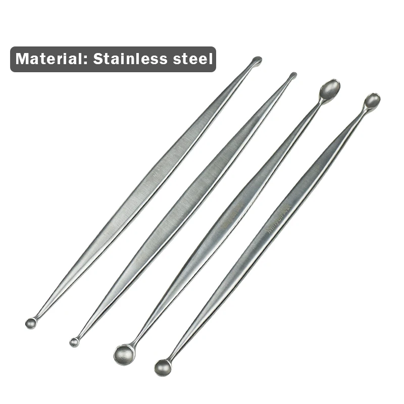 

1pcs Stainless Steel Orthopedic Bone Curette Double End Oval and Round Veterinary Orthopedic Surgery Instruments 4Types Optional