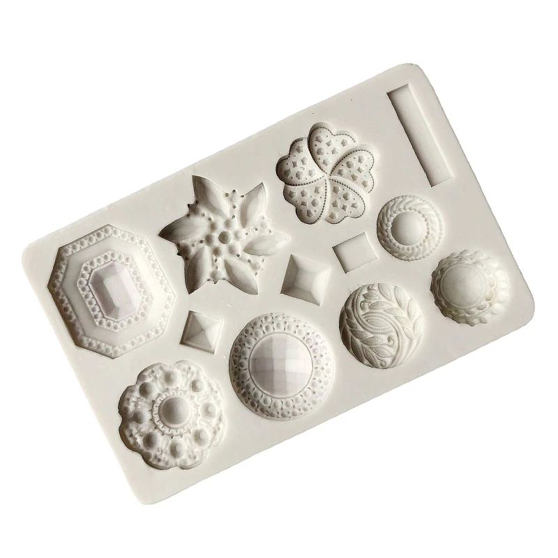 

Y166 3D Jewelry Cake Decor Fondant Chocolate Mould Biscuits Silicone Mold
