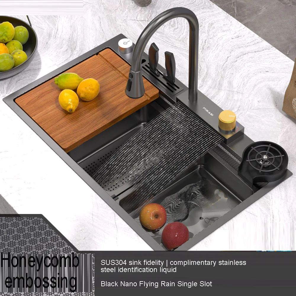 S611db76c9d514966af8ca2d37fc806fcc Honeycomb Embossed SinBasik | Luxury Kitchen Sink
