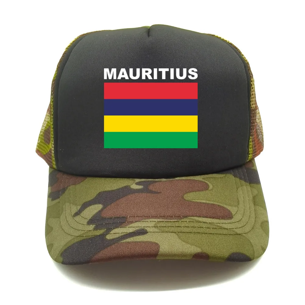 

Mauritius Trucker Cap Summer Men Cool Country Flag Hat Baseball Caps Unisex Outdoor Mesh Net Caps
