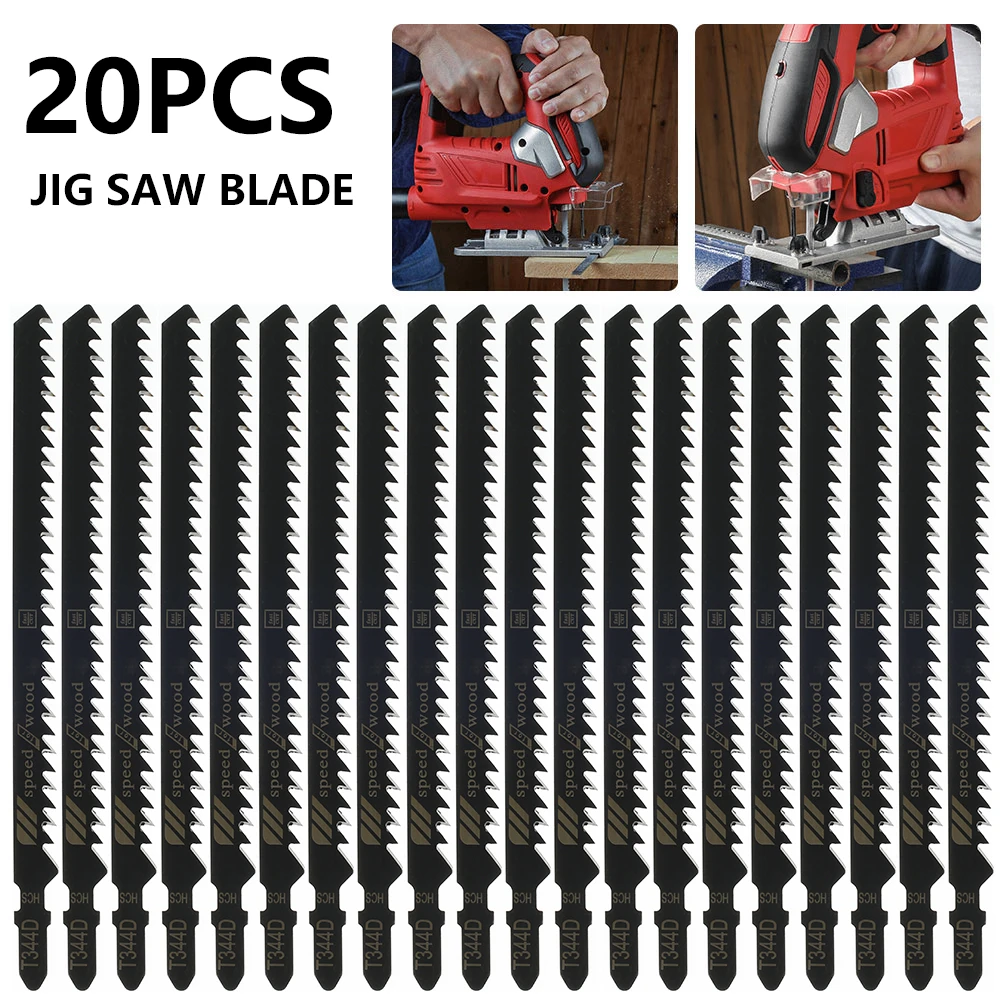 20Pcs/Set Jig Saw Blade Jigsaw Blades Set Metal Wood Assorted Blades