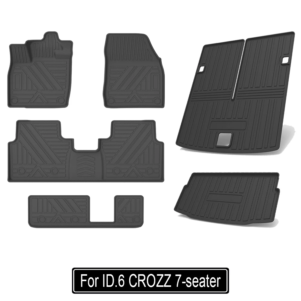 For Volkswagen ID.6 Crozz 7-seat All-Weather Car Floor Mats VW