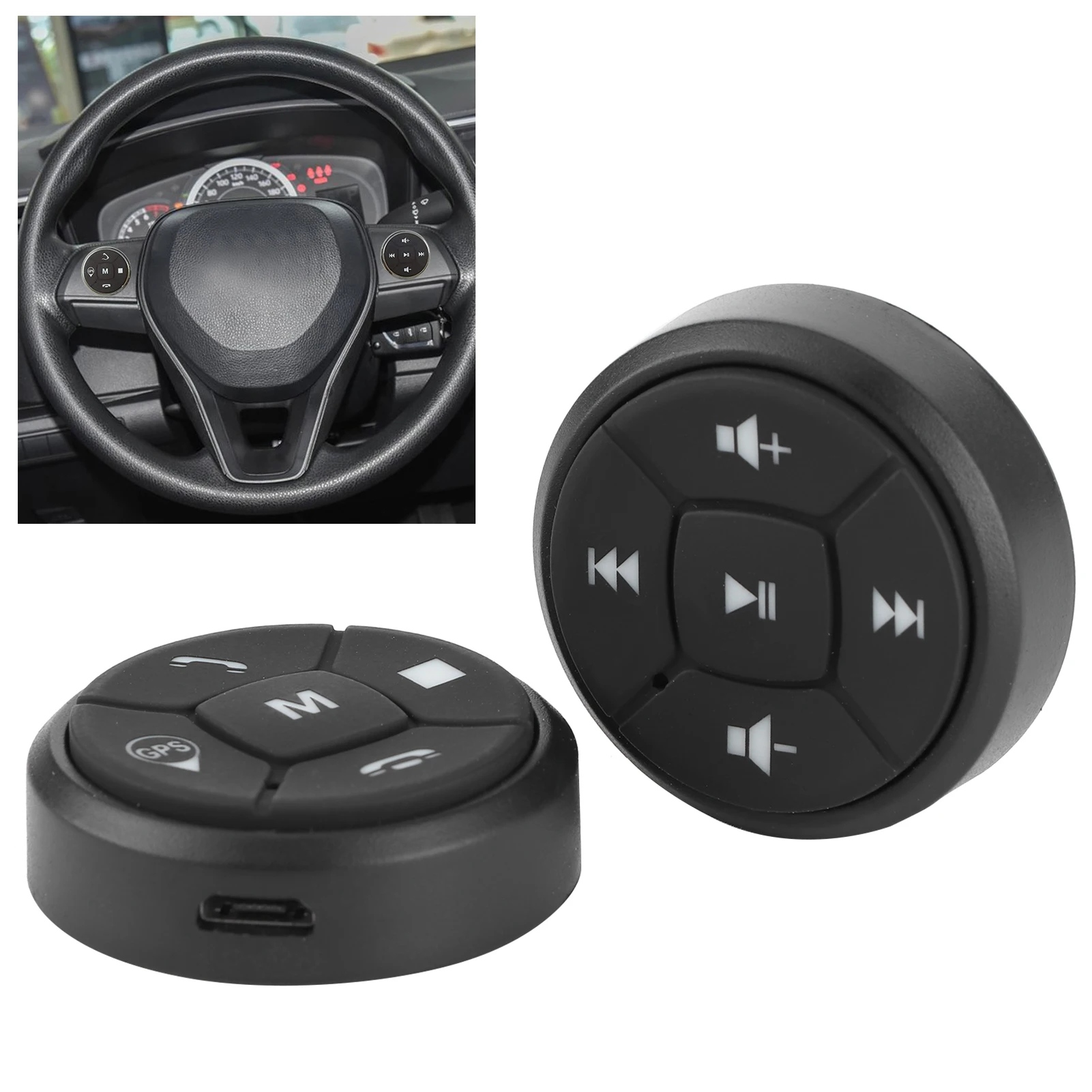 Steering Wheel Controller Car Wireless Control Button Volume GPS Wireless Controller Switch
