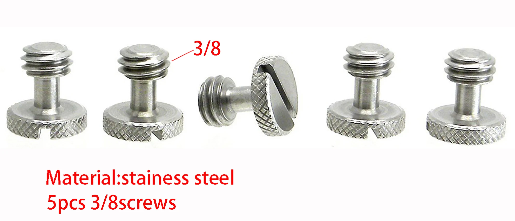 

Steel Screws 3/8" Tripod Quick Release QR Plate Camera Flathead Slot Stainless Steel tripod camera