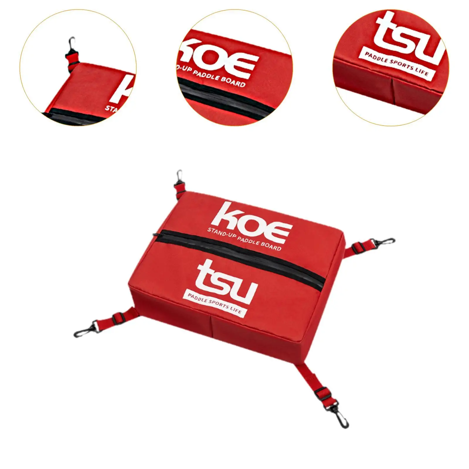 Paddle Board Cooler Bag with Hooks Decorative Surf Deck Pouch for Inflatable Paddle Board Surfboarding Outdoor Sports Kayaking