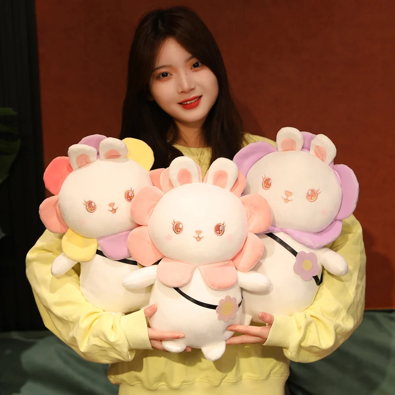 

Kawaii Plush Rabbit Toys More Colours Sunflower Bunny Cute Birthday Gifts For Girls Sweet Christmas Gifts