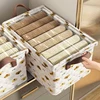 Folding Clothes Storage Box with Lid Multi-functional Wardrobe Storage Box for Underwear Sweater Home Cabinet Organizer 4
