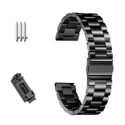 Versatile Metal Watchband Bracelet, Available in Multiple Sizes - Active6 (Black)