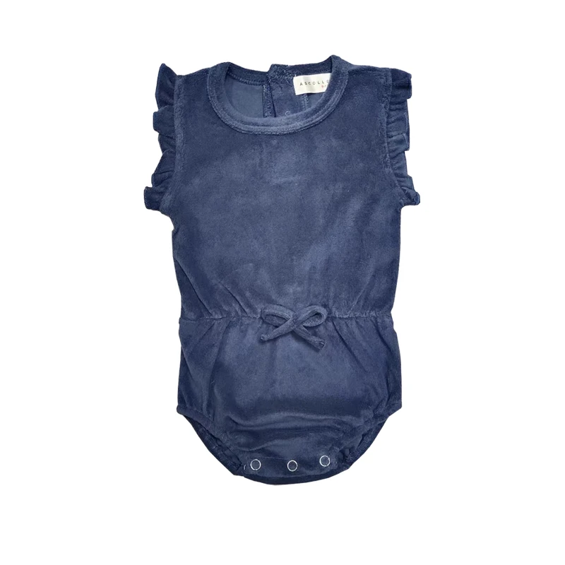 SS AS2024 kids terry set baby girl terry romper