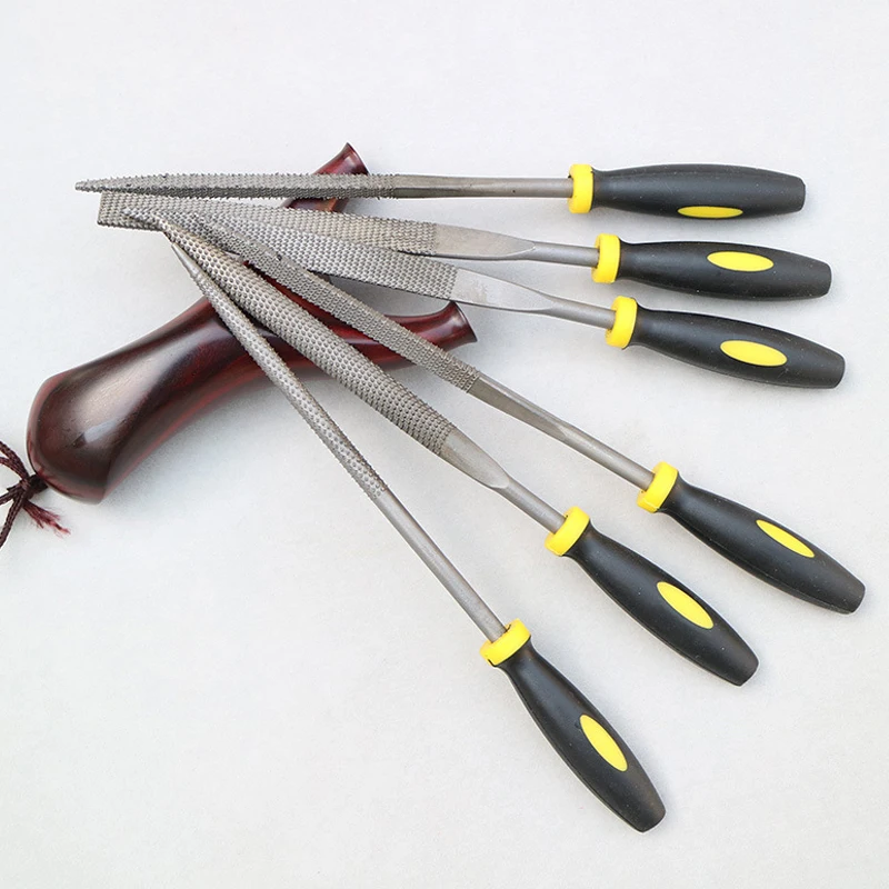 6Pcs 140mm 미니 금속 파일링 Rasp 바늘 파일 철강 Rasp 바늘 파일링 목공 핸드 파일 도구에 대 한 나무 조각 도구