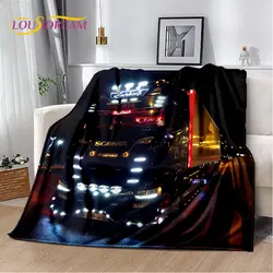 3D Cartoon Scania Top Class Truck Soft Plush Blanket,Flannel Blanket Throw Blanket for Living Room Bedroom Bed Sofa Picnic Cover