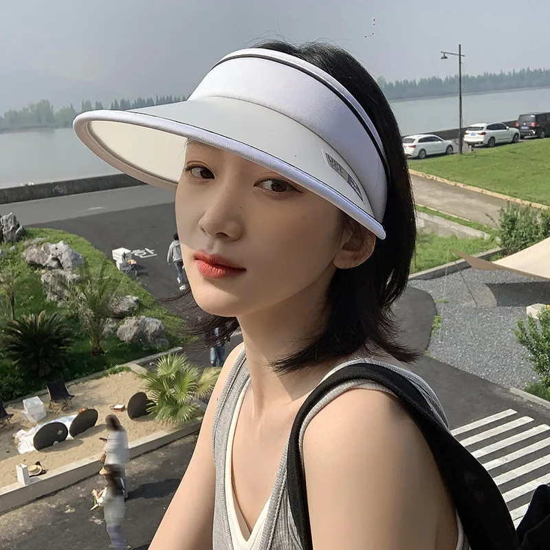 Summer Empty Top Sunscreen Hat Female Anti Ultraviolet Sports Sunshade ...