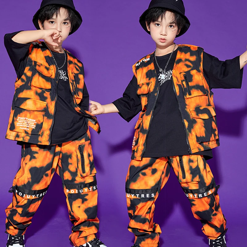 Children'S Hip-Hop Dance Costumes For Kids Loose Camouflage