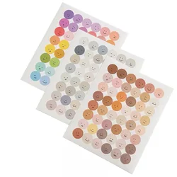 3Pieces/Pack of Gradient Color Smiley Stickers Bullet Journal Sticker Kawaii Aesthetic Pink Purple Blue Stationery Smile UU Gift