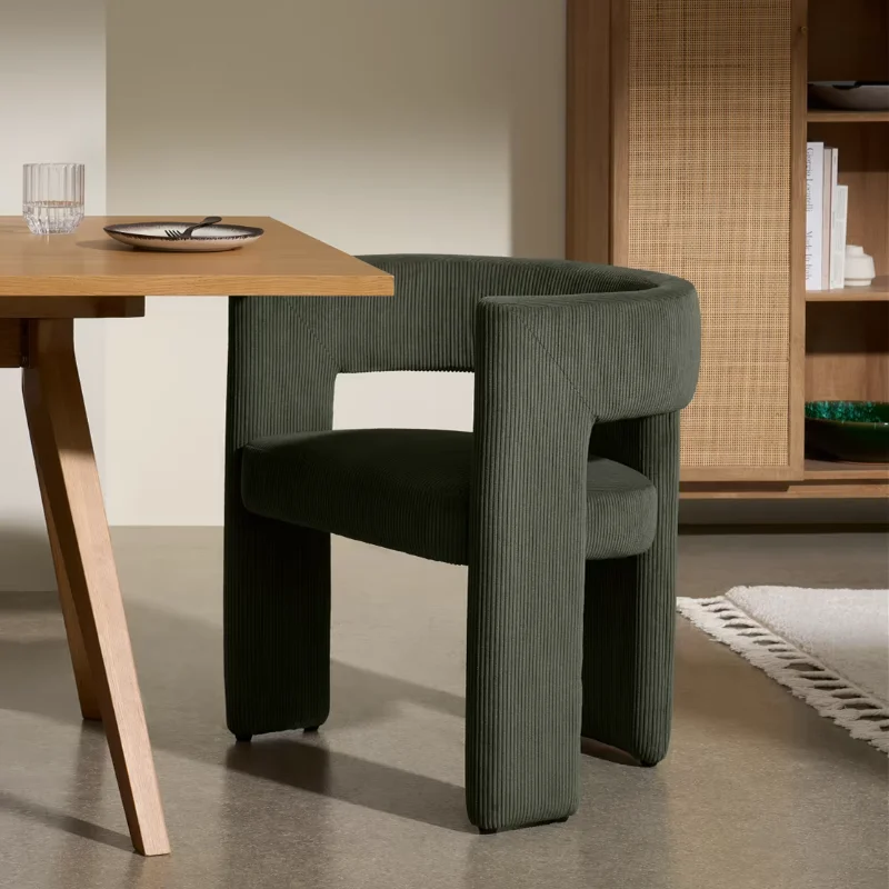 

Nordic Dining Chair Modern Simple Furniture Household Design Light Luxury Minimalist Italian Cloth Art Desk Makeup Chair