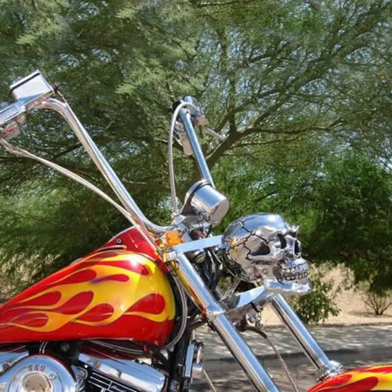 Vintage LED Motorcycle Skull Headlight High Low Beam Lamp for Halloween Skull Head Decoration