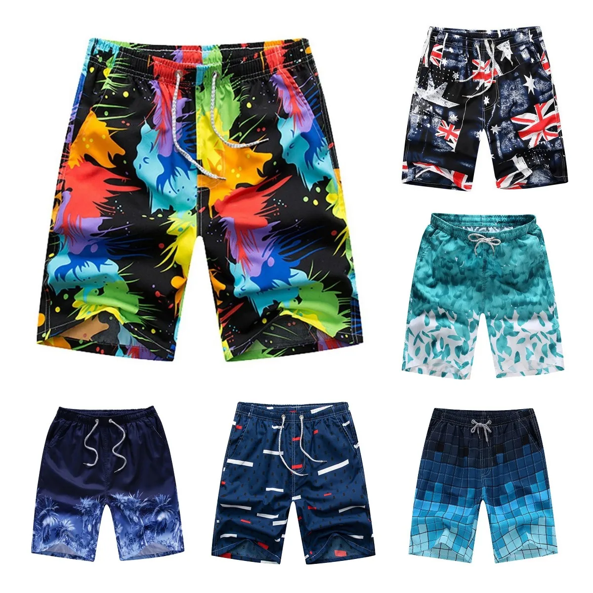 Swim Trunks Summer Beach Pants Men's Quick-drying Surfing Pants Casual Couple Shorts Beach Swiming Shorts Men Board
