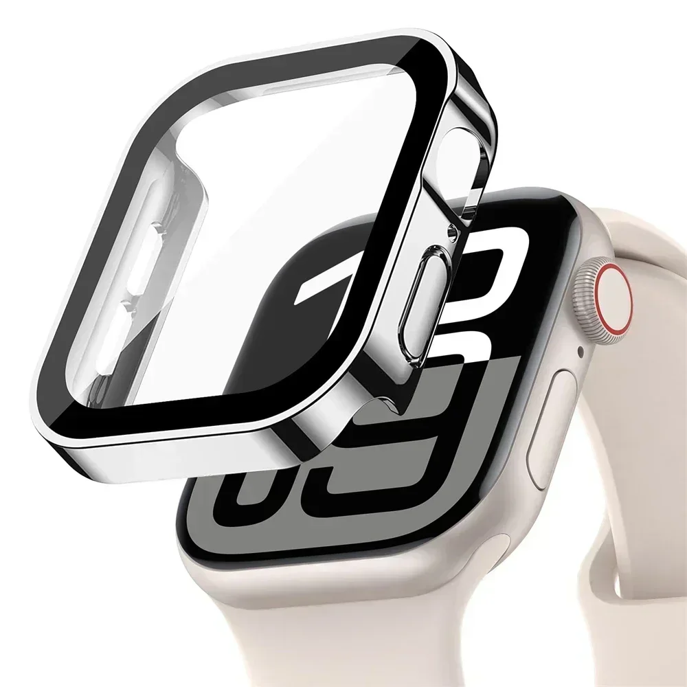 Premium Tempered Glass Bumper Cover for Apple Watch - Ultra Clear Screen Protector