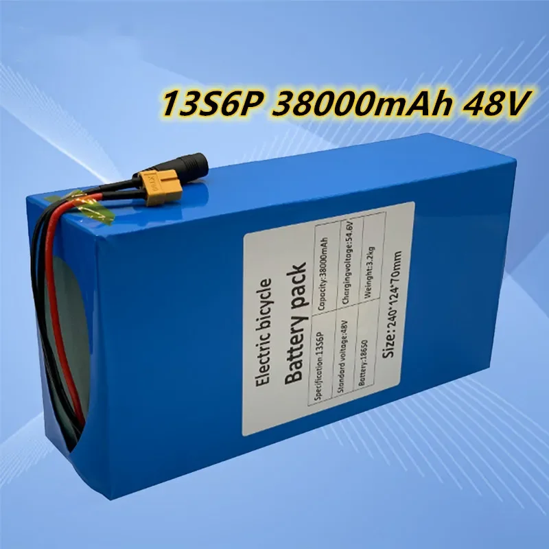 100%New Original 48V 38ah 13s6p Lithium Battery Pack 48v 38000mAh 2000W Citycoco Motorized Scooter  Batteries Built in 50A BMS