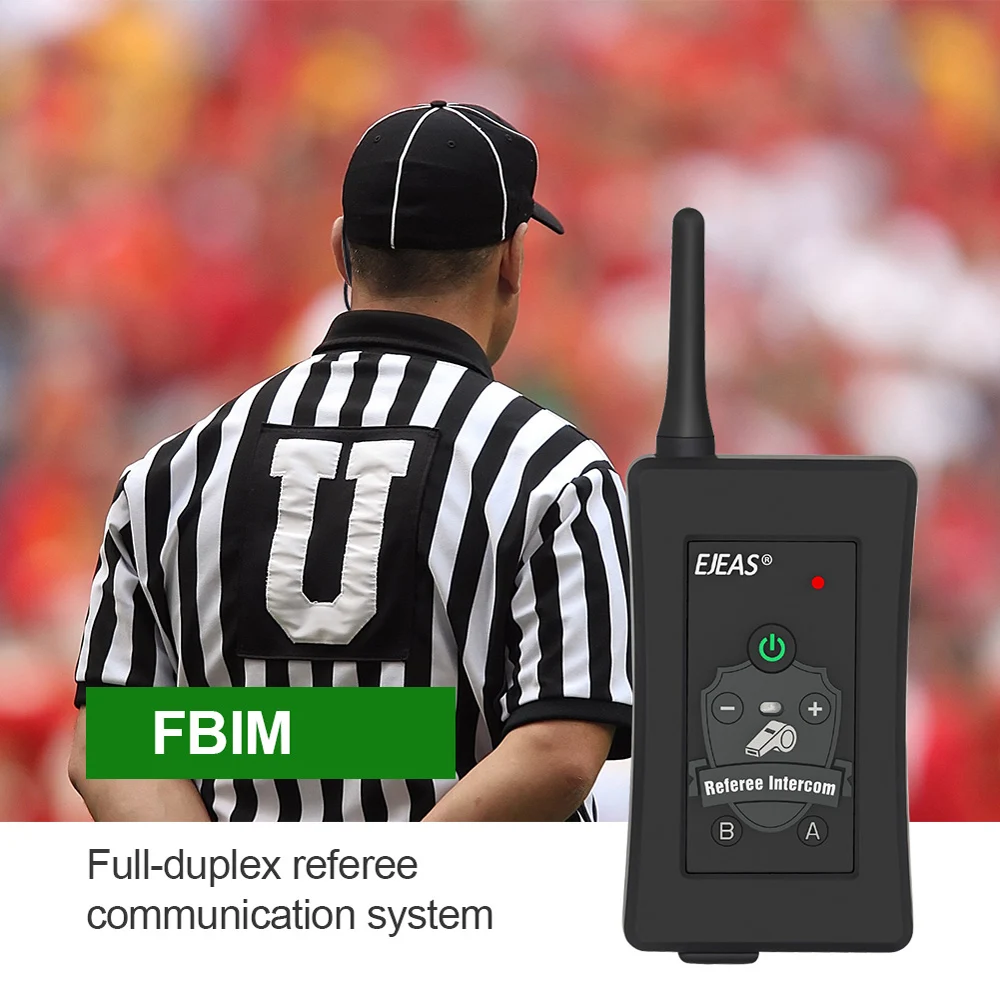 Casque Arbitre Football Sans Fil - Communication Full Duplex - 2 Personnes - Étanche