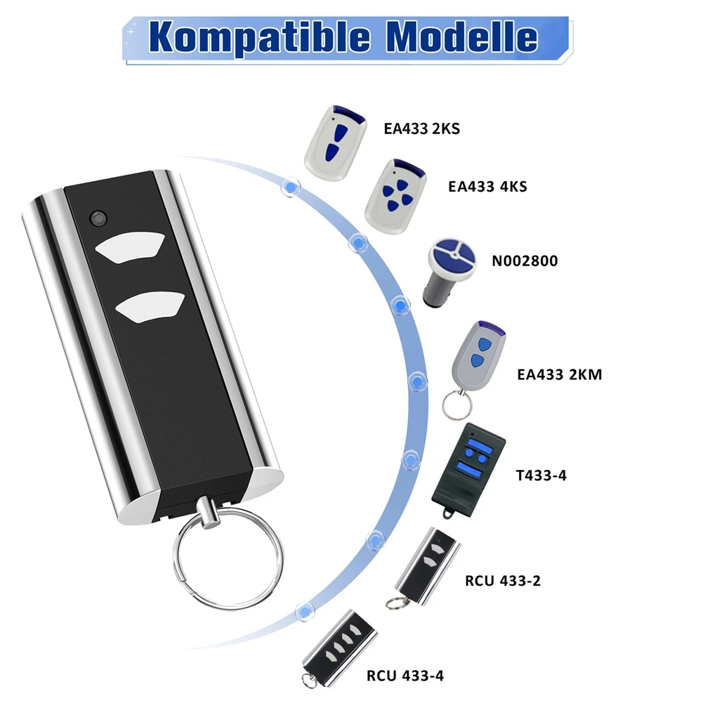 Garage Remote Control for Entrematic RCU 433-2,for Crawford Standard Steel 433.92 Garage Door Key