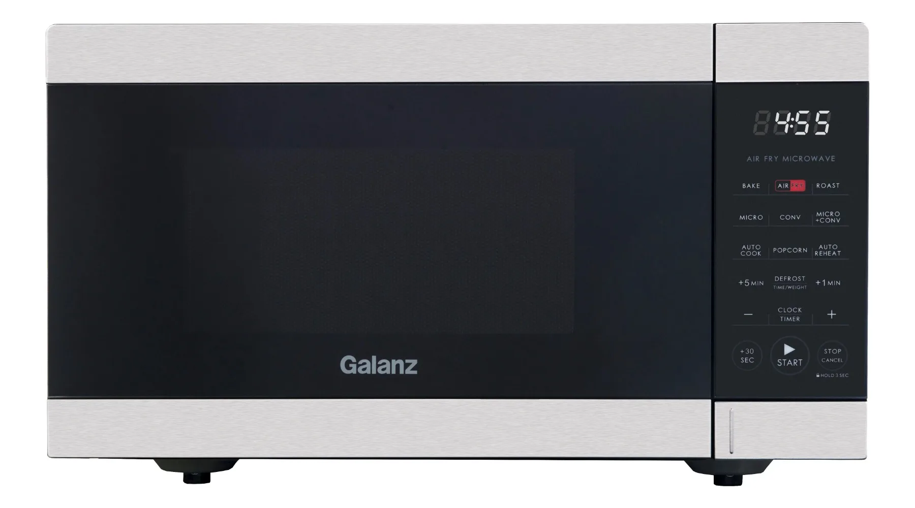 Galanz 1.2 Cu ft Air Fry + Sensor Cook Countertop Microwave Oven, 1000  Watts, Stainless Steel, New 