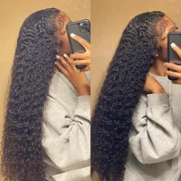 Rosabeauty 34 36inch Hd 13x4 13x6 Perruques bouclées, Perruque frontale Deep Wave, Perruque brésilienne en cheveux humains bouclés, Perruque Loose Water Wave pour femmes 2
