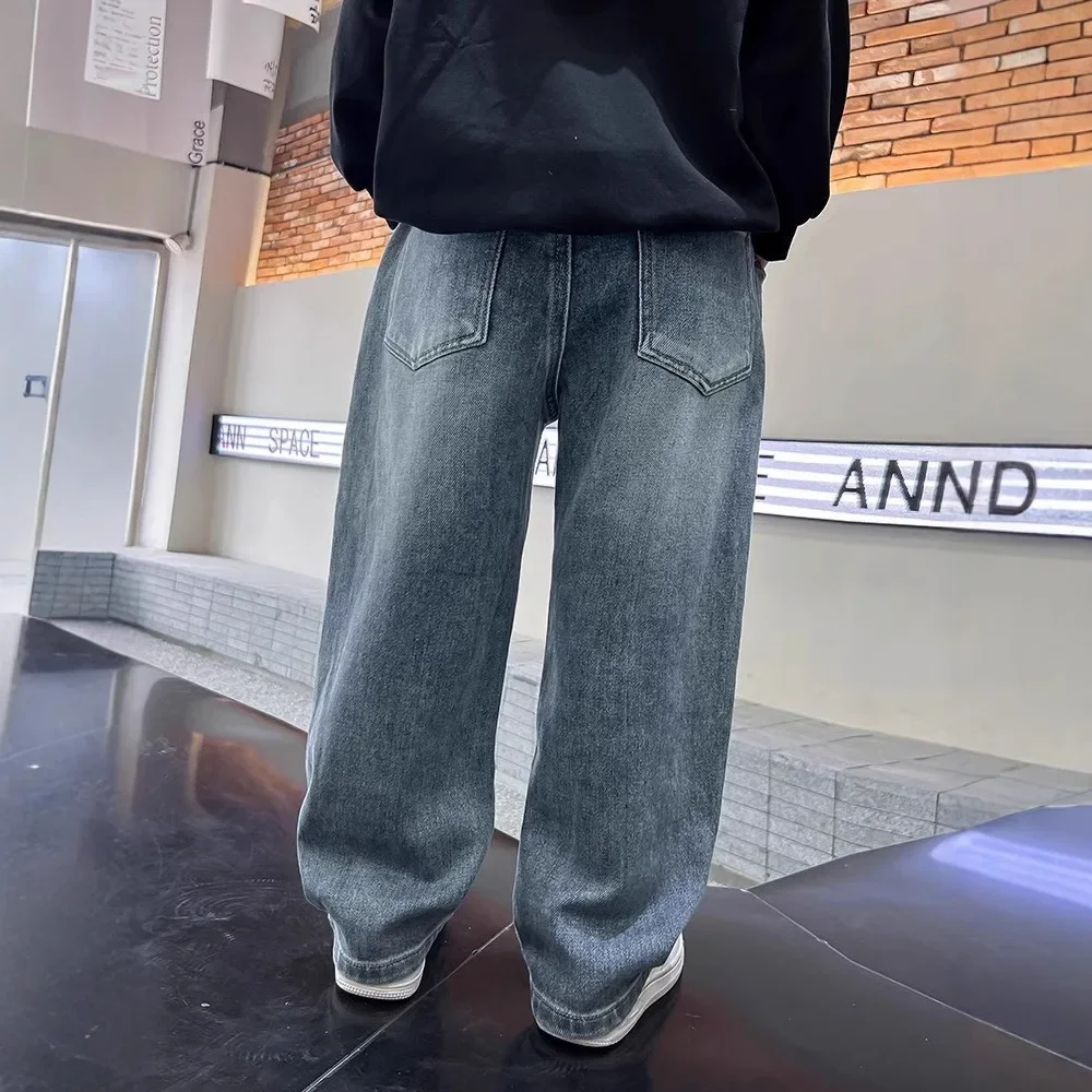 Cool Street Style Boys Jeans Spring Fashion Middle And Large Children Long Pants Kids Clothing Autumn Spring Boys Pants