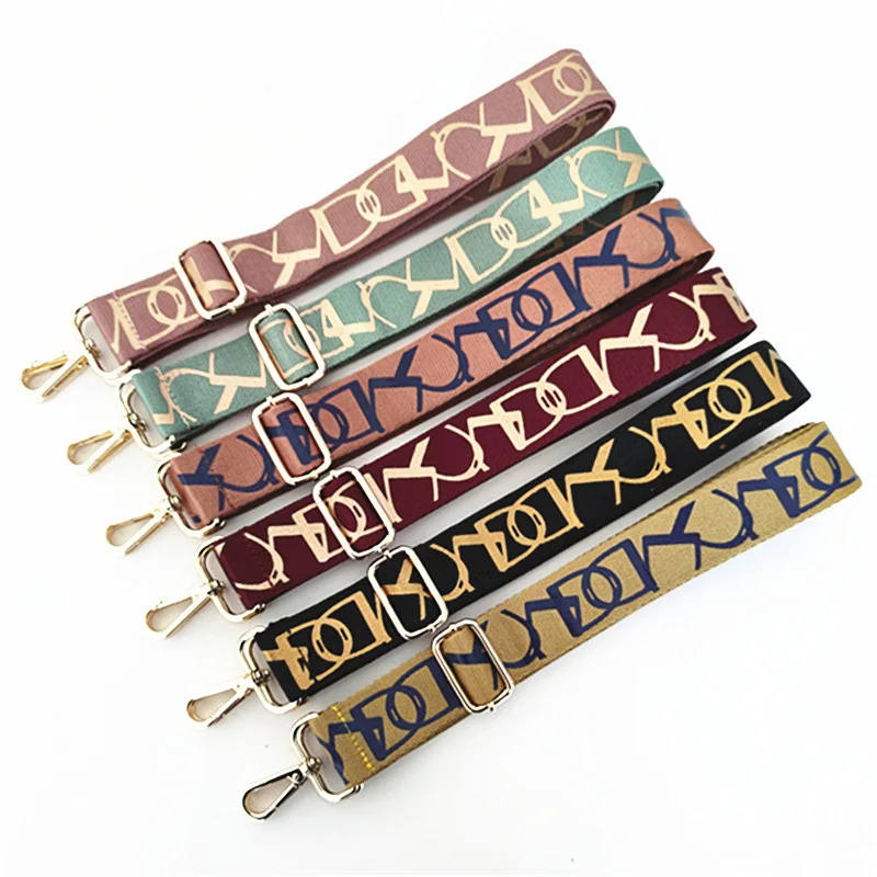 New Women's Bag Shoulder Strap Color Letters Nylon Cotton Bag Belt Lengthening And Wide Belt Leather Bag Replacement Belt 104pcs cinematic lightbox replacement letters