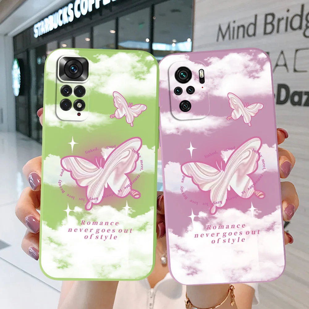 Custodia Per Xiaomi Mi 9 Lite 9Se Mi9T Pro A3 Lite Cc9 Cc9E Cover Per Telefono Soft Silicon Cartoon Cloud Butterfly