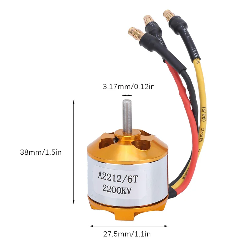 2212 2200KV 모터 + 30A ESC + 6035 프로펠러 + 프로펠러 보호기 RC 비행기 모터 교체 액세서리 용 전기 모터 키트