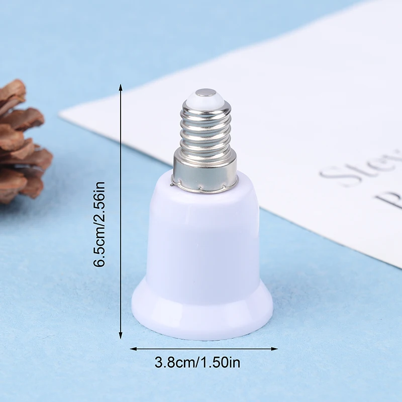 2Pcs E14 To E27 E14-D27 Adapter Conversion Socket Fireproof Plastic Converter Socket Bulb Adapter Lamp Holder