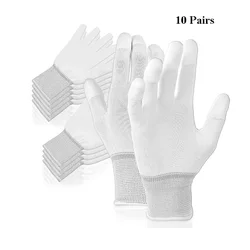 Vinyl Wrap Installation Anti - Static Gloves with PU Coated Fingertips (10 pairs)