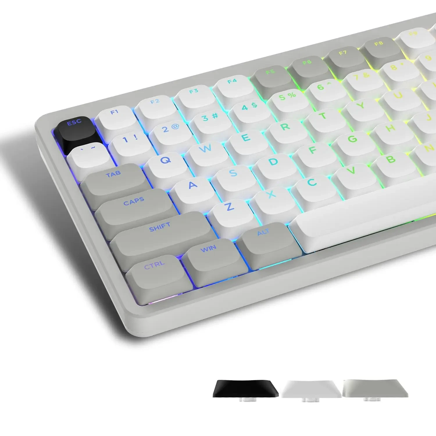 143 Key Low Profile PBT Keycaps Backlit Shine Through RGB Key cap for 60% 61/87/104 Cherry Gateron MX Gamer Mechanical Keyboard