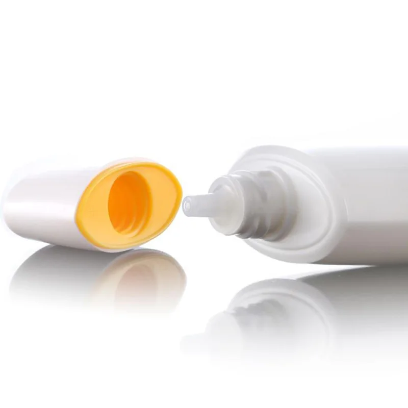 10-30pcs Empty 50ml Soft Tube Squeeze Lotion Bottle White Cosmetic Hose Sunscreen Cream Isolation Cream Skincare Container