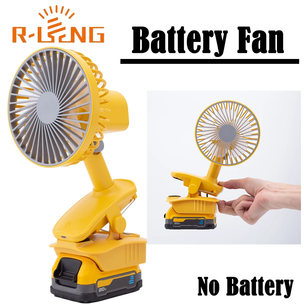 Cordless Fan Jobsite Fan for Dewalt 18V 20V Li-ion Battery Portable