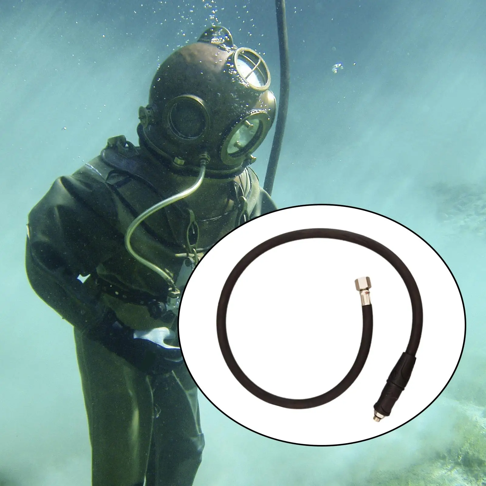 

Scuba Diving Medium Pressure Hose for 2ND Gauge Breathing Regulator 35'' for Dive Underwater Standard BCD