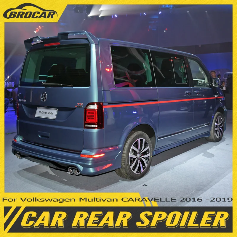 

Спойлер для Фольксваген Multivan CARAVELLE 2016 -2019 ABT Style FRP материал заднее крыло автомобиля Настоящее углеродное волокно спойлер верхнее крыло сплиттер