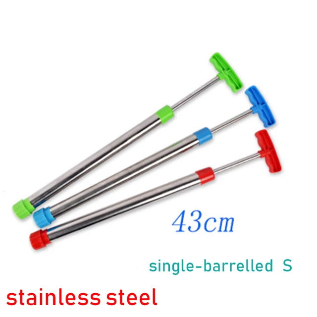 Outdoor Fun Summer Pulling type Water Cannon Stainless Steel Swim Sprayer Toy For Kids Children Beach Water Guns Water Shooter 5